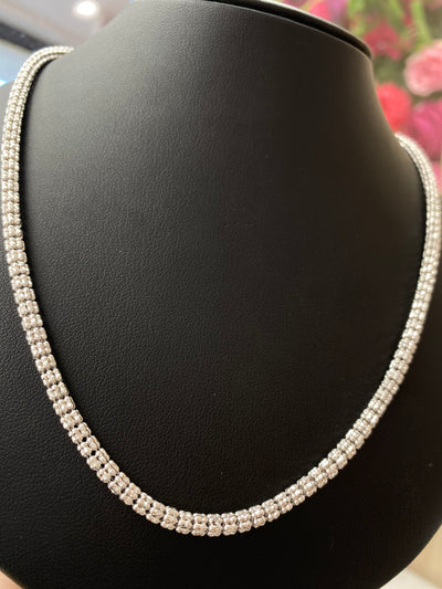 White gold necklace